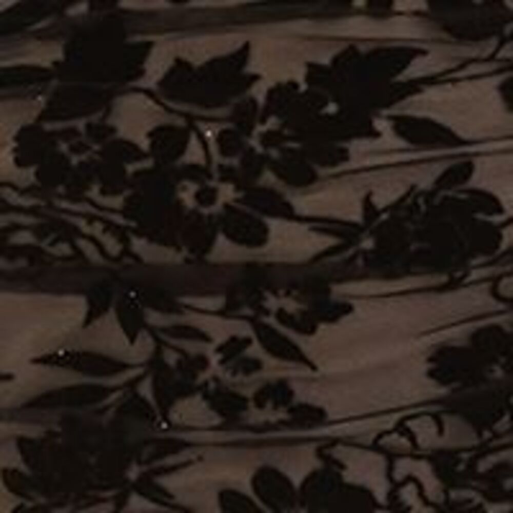 BCX DRESS Womens Sheath Mini Dress Black Short Sleeve Flocked Velvet Juniors XXS - Picture 4 of 4